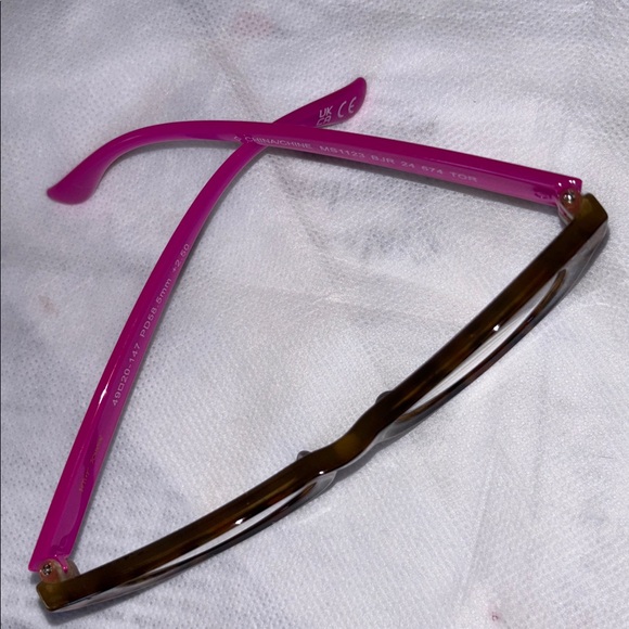 Betsey Johnson +2.50 Brown Tortoise Hot Pink Cat Eye Thick Frame Reading Glasses - Picture 5 of 10